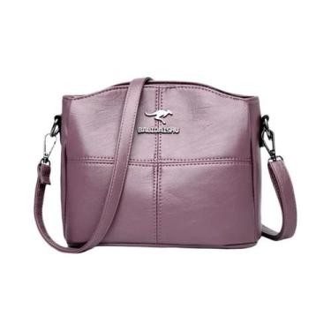 Imagem de Bolsa Feminina Pequena de Couro Macio - Bolsa de Ombro Crossbody Elega