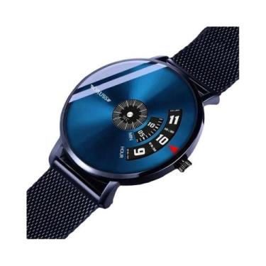 Imagem de Relógio De Quartzo Unissex À Prova d'Água Com Duplo Horário E Pulseira