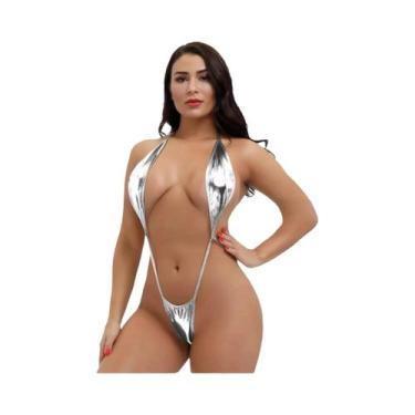 Imagem de Maiô Sexy Exótico Feminino De Uma Peça Micro Thong Lingerie Jumpsuit 2
