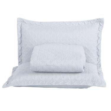 Imagem de Kit Cobre Leito Colcha Casa Scarpa Atualle King Dupla Face Microfibra 3 Peças - Branco
