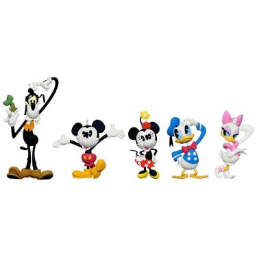 Imagem de Conjunto de 5 Enfeites de Natal Hallmark Keepsake Disney Mickey and Friends Forever Friends, Plástico Vários Tamanhos