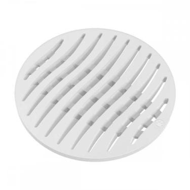 Imagem de Grelha Plastica Redonda Branca Tigre 10X10Cm - Kit C/12 Pecas
