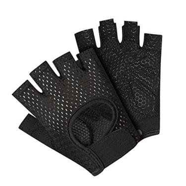 Imagem de Luvas de Treino para Homens e Mulheres, Luvas de Fitness Luvas de Ginástica Luvas de Exercício para Levantamento de Peso Ciclismo Treinamento Meio Dedo (S)