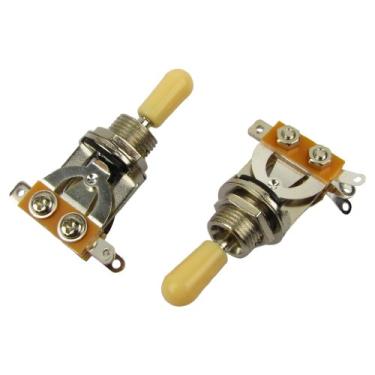 Imagem de Musiclily Metric 3 Way Short Straight Guitar Pickup Selector Toggle Switch knob for Gibson Epiphone LP Les Paul Electric Guitar Parts, Cream Tip (pacote com 2)
