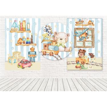 Imagem de Kit Painéis Casadinho Tecido Brinquedos Fpc-417