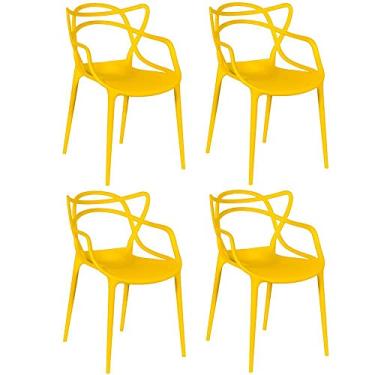Imagem de Kit 4 Cadeiras Allegra - Amarelo