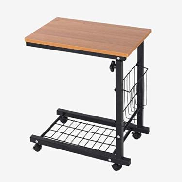 Imagem de Mesa lateral criativa móvel multifuncional mesa de centro para sofá doméstico rack de armazenamento mesa de computador mesa de café mesa de centro multifuncional mesa de centro opcional para sala de estar (cor: D)