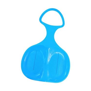 Imagem de Colaxi Trenó de neve, trenó de grama em declive, trenó deslizante de areia, durável com alça, trenó tobogã grande trenó de neve para crianças e adultos, azul