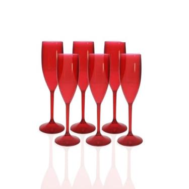 Imagem de Kit 6 Taças Champanhe Vidro Vermelha Vinho 200ml