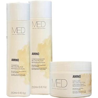 Imagem de Kit Med Amino - Shampoo, Condicionador 250ml E Máscara 200G - Med For