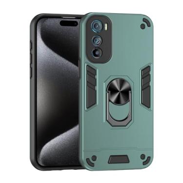 Imagem de Estojo Fino Compatible with Motorola Moto Edge 30 Phone Case with Kickstand & Shockproof Military Grade Drop Proof Protection Rugged Protective Cover PC Matte Textured Sturdy Bumper Cases (Size : Dar