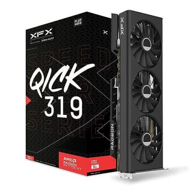 Imagem de XFX Speedster QICK319 RX 7700 XT Placa gráfica preta para jogos 12GB GDDR6 HDMI 3xDP, AMD RDNA 3 RX-77TQICKB9