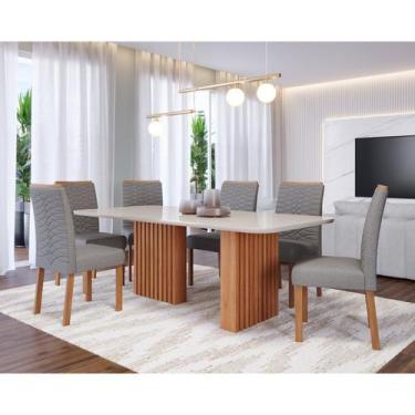 Imagem de Sala De Jantar Ester 180cm Com 6 Cadeiras Clarice Wood - Cimol
