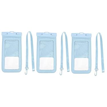 Imagem de SUPVOX 3 peças de bolsa impermeável para celular protetor de telefone para cordão de água para celular capa flutuante para telefone bolsa de telefone flutuante para membrana à prova d'água PVC externo