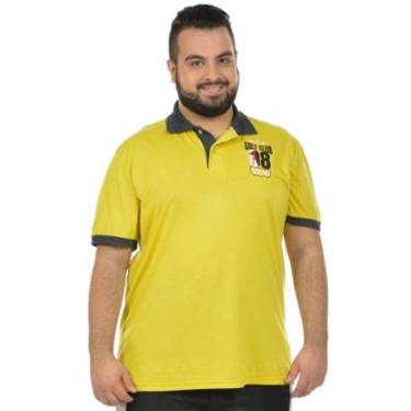 Imagem de Camisa polo eficiente plus size fenomenal(sem elasticidade) Mostarda 52-Unissex