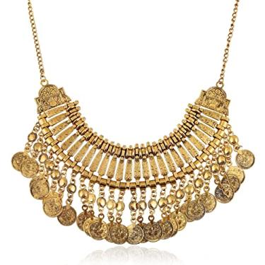 Imagem de Colar feminino com franja longa, estilo boêmio, prata, Zircônia cúbica, Zircônia cúbica