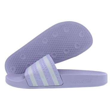 Imagem de adidas Adilette Slide feminino, Roxo-roxo/roxo pastel, 34