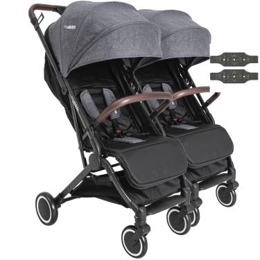 Imagem de Carrinho para Gemeos Duplo Compacto Kiddo Sprint II Grafite