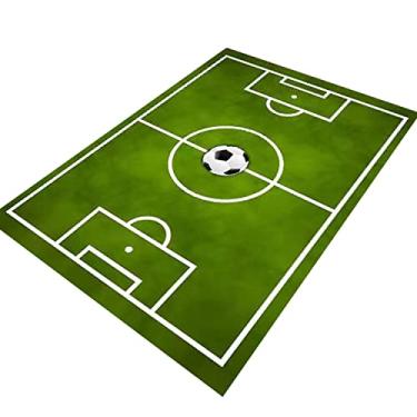 Imagem de Tapete de campo de futebol infantil para quarto de meninos, tapete de recreação para quartos de crianças, tapete de basquete antiderrapante para sala de esportes de meninos e meninas, sala de estar