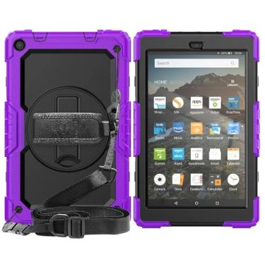 Imagem de Capa para tablet Kindle Fire HD 8plus 8.0 Fire HD 10 10.1 Kids Safe Silicon PC híbrida à prova de choque (Fire HD 8plus 8.0, BDBF-12)