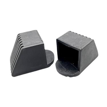 Imagem de Fancyes 2 pçs equipamentos de ginástica tampa de extremidade quadrada protetores de piso de treino protetores de cobertura de pé substituição de equipamentos, 50x50mm