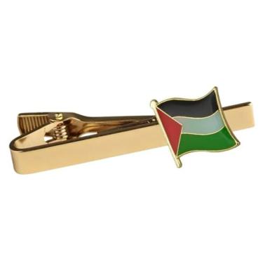 Imagem de Free Palestine End the Occupation Bandeira Palestina Direitos Humanos Estado Gaza Cisjordânia Oriental Jerusalém Apartheid 5,6 cm Tie Clip Tieclip, 2.2 Inches, Esmalte, Esmalte