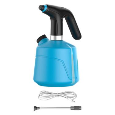 Imagem de Ioensy Pulverizador de bomba, rega pode gramado pulverizador de névoa 2l garrafa de pulverizador elétrico automático planta senhor para casa interior ao ar, Azul