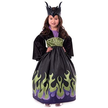 Imagem de Little Adventures Dragon Queen Dress Up Costume with Soft Crown (Medium Age 3-5) - Machine Washable Child Pretend Play and Party Dress with No Glitter