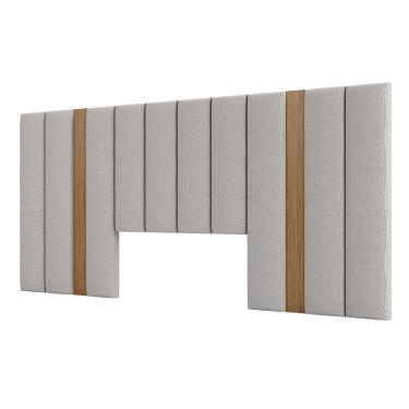 Imagem de Cabeceira Estofada Lisa 275cm em 100% MDF Freijó Dalla Costa