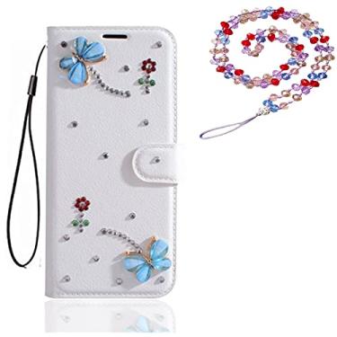 Imagem de Capa para Xiaomi Poco X4 Pro 5G, carteira de couro brilhante, capa protetora para celular e alça de pescoço [suporte] [compartimentos para cartões] [fecho magnético] para Xiaomi Poco X4 Pro 5G capa de