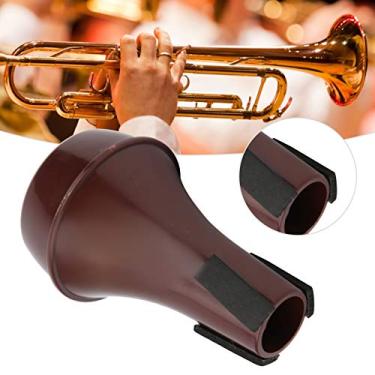 Imagem de Miniferramenta trompete silenciador de trompete e semirfechada para prática leve (vinho tinto), acessórios tocados