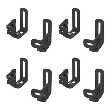 Imagem de Suportes home theater caixa som ajustável 4 pares - MULTIFORMA, Preto