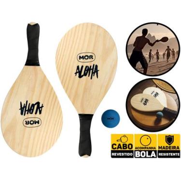Imagem de Kit Jogo Frescobol Tênis De Praia 2 Raquetes + 1 Bolinha - Mor