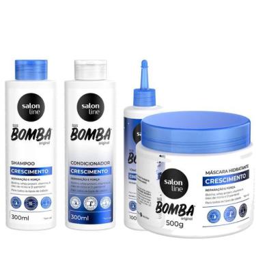 Imagem de Kit Bomba 3 Itens + Tônico Crescimento 100mL Salon Line