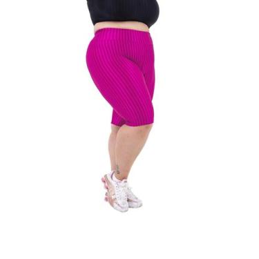 Imagem de Bermuda Ciclista 3D Plus Size Poliamida - ASHYC, Pink, G2