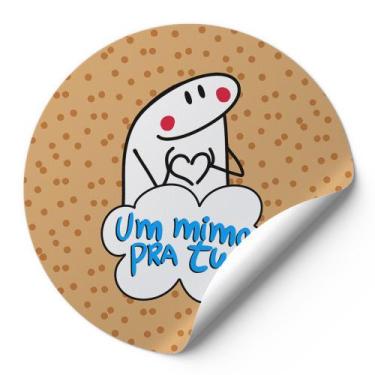 Imagem de 120 Etiquetas Redondas Adesivos Para Cliente Meme Bentô Um Mimo Para T