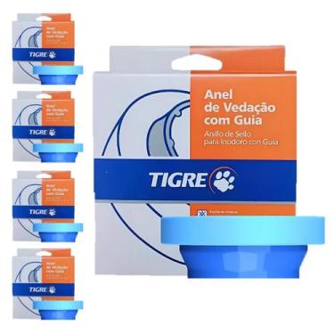 Imagem de Kit 5 Anel De Vedação Para Vaso Sanitário Com Guia Tigre