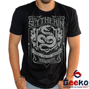 Imagem de Camiseta Sonserina 100% Algodão Hogwarts Harry Potter Slytherin Geeko 