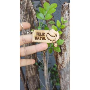 Imagem de Chaveiro Placa Gorro 35 unidades MDF, decoração, Natal, Réveillon - Ma