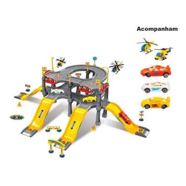 Imagem de Pista Carrinhos Infantil Speedster Heliporto Double Park - POLIBRINQ