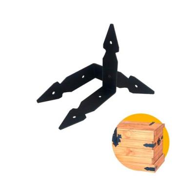 Imagem de Cantoneira Em Aço Para Baú Epox Preto Fosco - Bigfer