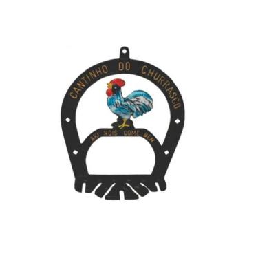 Imagem de Suporte/porta Espetos Galo De Aço - Rig Fundidos