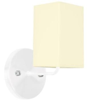 Imagem de Arandela Branca De Cupula Quadrada Bege - MARRYLUZ