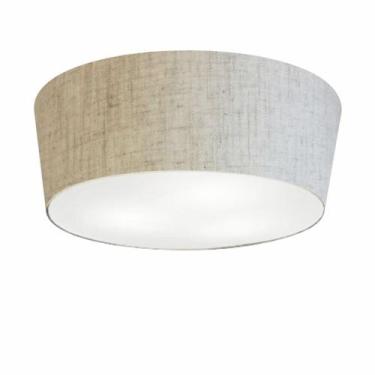 Imagem de Plafon Cone Md-3004 Cúpula em Tecido 15/50x40cm Rústico Bege - Bivolt 