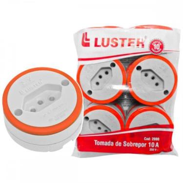 Imagem de Tomada Externa Luster 2P+T. 10A Grande Cinza 2080 - Kit C/10 Pecas