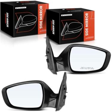 Imagem de A-Premium Par (2) espelhos retrovisores elétricos do lado do motorista e do passageiro - compatível com Hyundai Accent 2012-2017 - Espelho retrovisor externo não aquecido manual dobrável texturizado