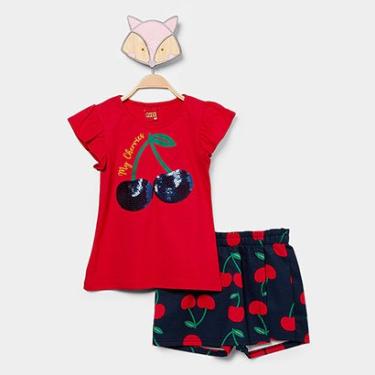 Imagem de Conjunto Infantil Curto Kyly Cereja Menina-Feminino