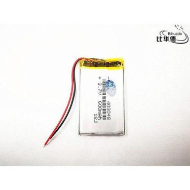 Imagem de (1pc) Pilha Bateria 3,7v 4mm X 30mm X 48mm 600 Mah E 2 Fios - KMIG