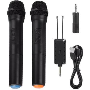 Imagem de Microfone Sem Fio Profissional Completo P/ Caixa Som Karaokê Le 996w -
