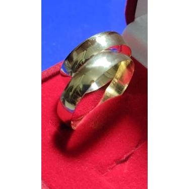 Imagem de Alianças 7.50 mm Noivado Casamento Ouro 18 kilates Par Tradicional Our